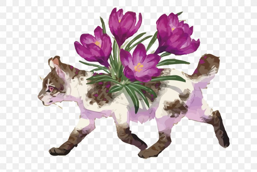 Cat Download, PNG, 1500x1004px, Cat, Carnivoran, Cat Like Mammal, Floral Design, Flower Download Free