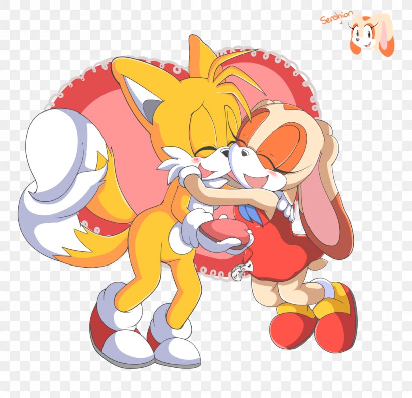 Tails Red Fox Sonic Boom DeviantArt, PNG, 1024x991px, Watercolor, Cartoon, Flower, Frame, Heart Download Free