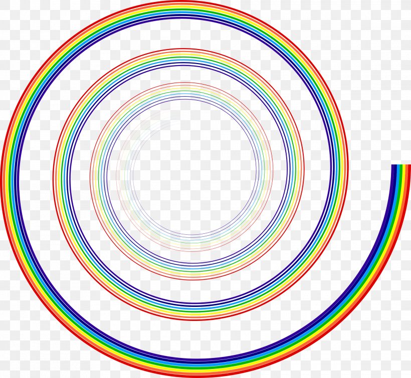 Spiral Rainbow Prism Clip Art, PNG, 2280x2100px, Spiral, Archimedean Spiral, Area, Color, Golden Spiral Download Free
