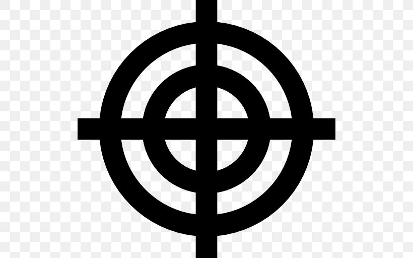 Shooting Target Reticle, PNG, 512x512px, Shooting Target, Black And White, Bullseye, Halftone, Reticle Download Free