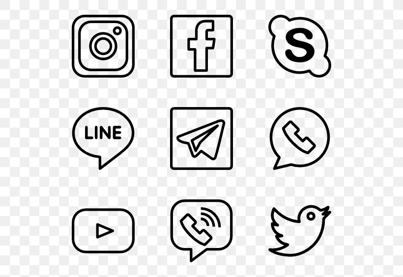 Social Media Logo, PNG, 600x564px, Social Media, Area, Black And White, Brand, Diagram Download Free