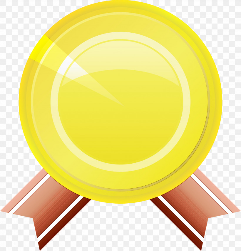 Yellow Circle, PNG, 2881x3000px, Gold Badge, Blank Badge, Circle, Paint, Ribbon Badge Download Free