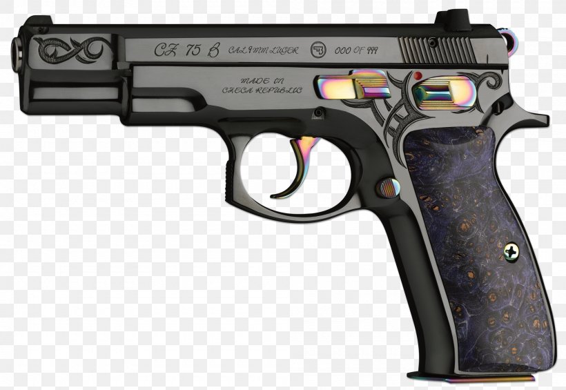 CZ 75D Compact Česká Zbrojovka Uherský Brod CZ-USA Firearm, PNG, 2000x1379px, 919mm Parabellum, Cz 75, Air Gun, Airsoft, Airsoft Gun Download Free