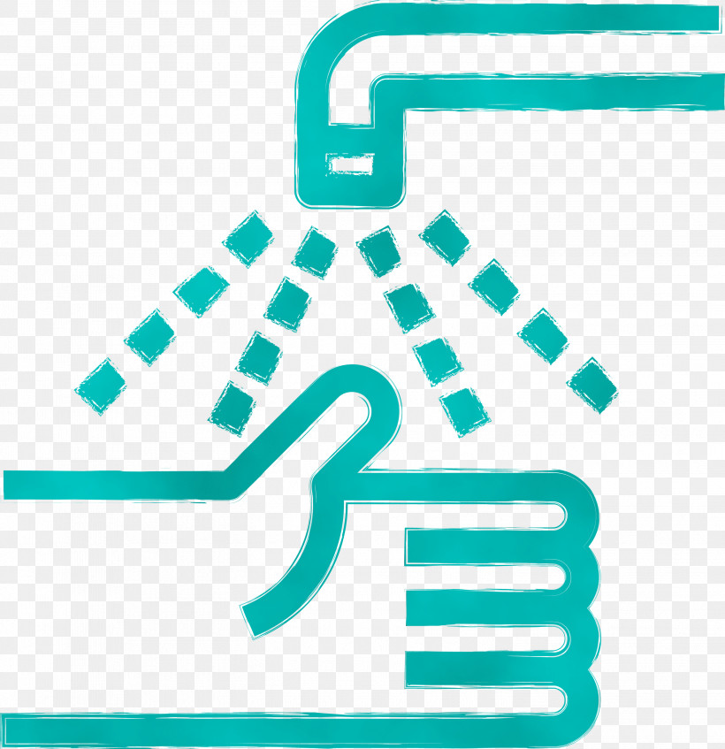 Aqua Turquoise Text Line Font, PNG, 2904x3000px, Hand Cleaning, Aqua, Hand Washing, Line, Logo Download Free