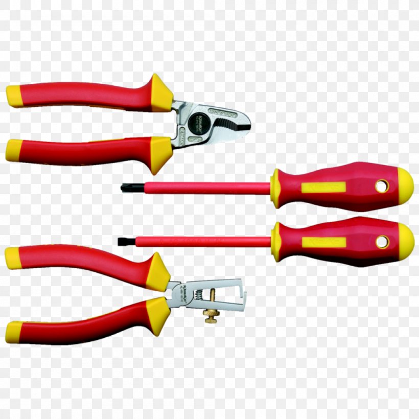 Diagonal Pliers VDE E.V. Hand Tool Screwdriver, PNG, 1000x1000px, Diagonal Pliers, Electrical Safety, Electricity, Hand Tool, Hardware Download Free