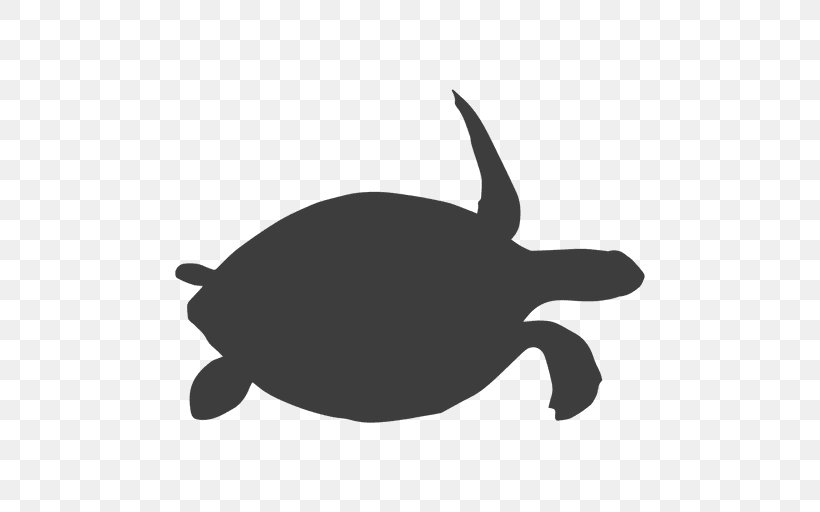 Green Sea Turtle Silhouette Clip Art, PNG, 512x512px, Sea Turtle, Animal, Black And White, Fauna, Fish Download Free