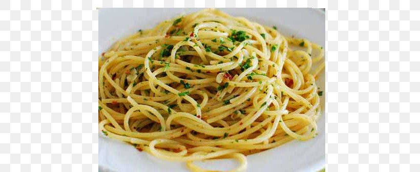 Spaghetti Aglio E Olio Pasta Italian Cuisine Peperoncino, PNG, 571x336px, Spaghetti Aglio E Olio, Al Dente, Bigoli, Bread, Bucatini Download Free
