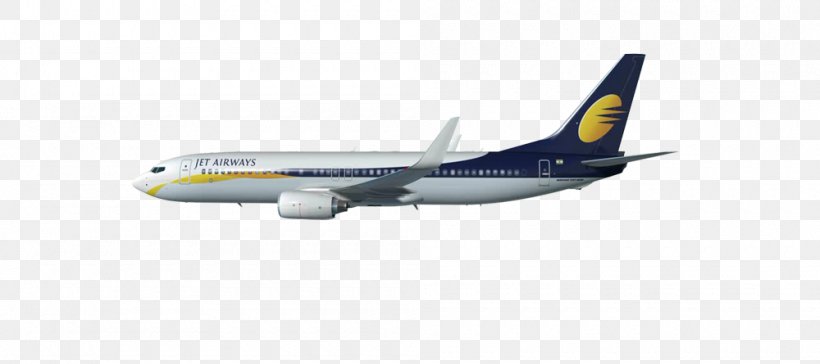 Boeing 737 Next Generation Airplane Jet Airways Flight, PNG, 1000x445px, Boeing 737 Next Generation, Aerospace Engineering, Air Travel, Airbus, Aircraft Download Free