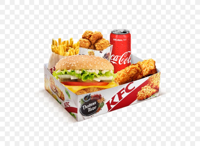 Fast Food Restaurant KFC Hamburger Junk Food, PNG, 600x600px, Fast Food, American Food, Box, Chicken As Food, Convenience Food Download Free