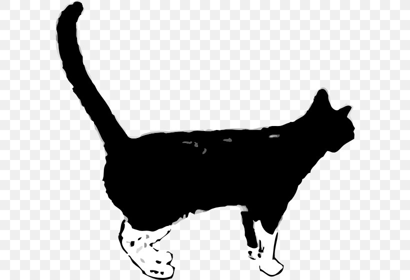 Black Cat Kitten Clip Art, PNG, 600x560px, Cat, Black, Black And White, Black Cat, Carnivoran Download Free