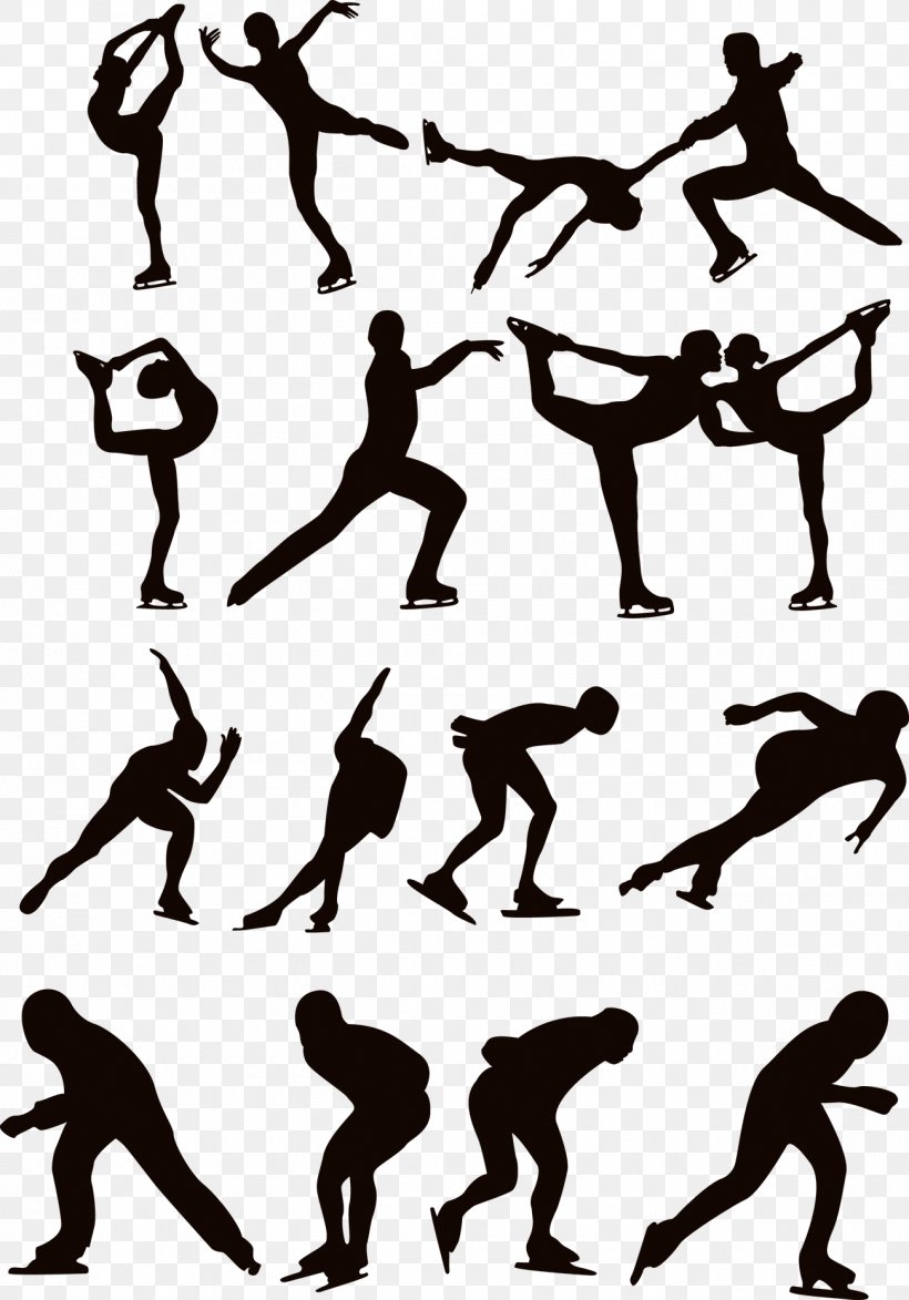 Figure Skating Ice Skating Sport, PNG, 1300x1860px, Ice Skating, Arm, Athlete, Black And White, Clip Art Download Free