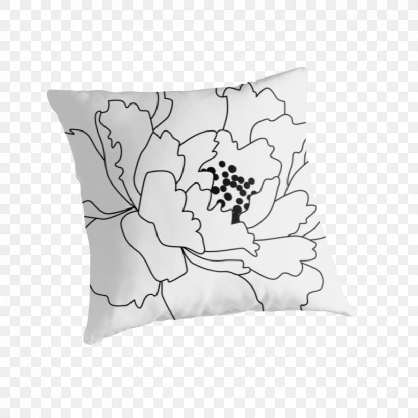 Peony Drawing Paper Flower Clip Art, PNG, 875x875px, Peony, Black, Black And White, Coloring Book, Cushion Download Free