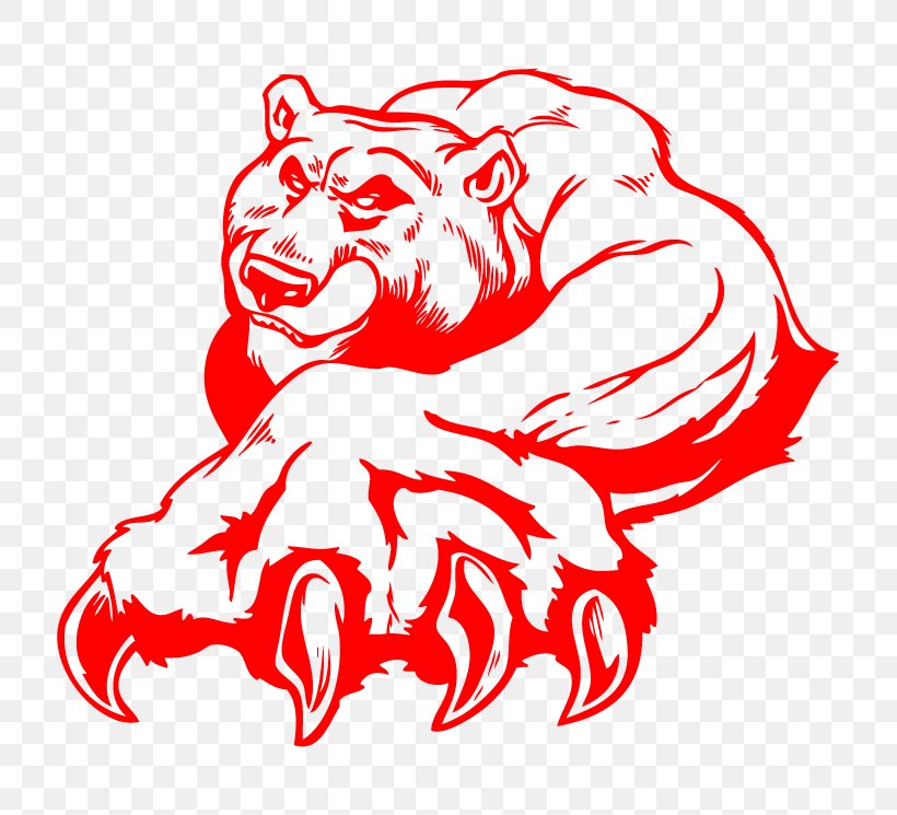 Polar Bear Clip Art Grizzly Bear Mascot, PNG, 745x745px, Watercolor, Cartoon, Flower, Frame, Heart Download Free
