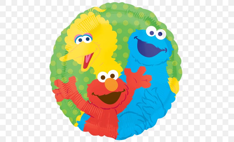 Elmo Cookie Monster Street Gang: The Complete History Of Sesame Street Big Bird Balloon, PNG, 500x500px, Elmo, Area, Baby Toys, Balloon, Big Bird Download Free