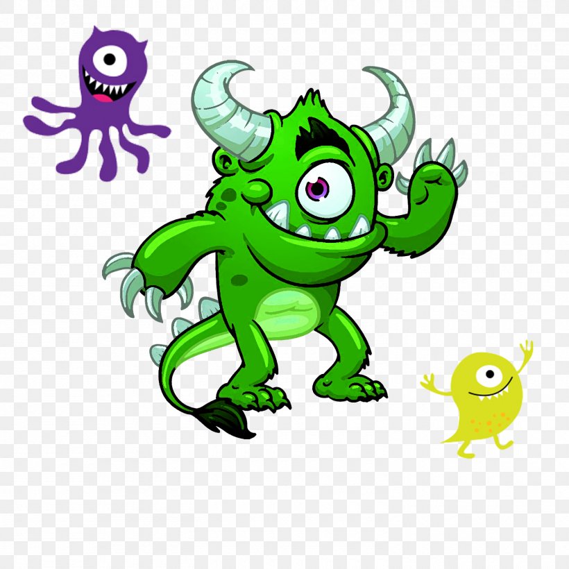 Green Monster Computer File, PNG, 1500x1500px, Green Monster, Amphibian, Art, Cartoon, Drawing Download Free