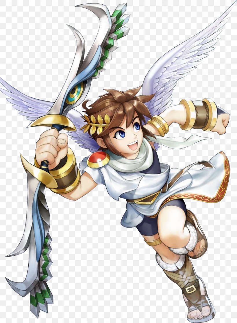 Kid Icarus: Uprising Super Smash Bros. For Nintendo 3DS And Wii U Kid Icarus: Of Myths And Monsters Super Smash Bros. Brawl, PNG, 880x1200px, Watercolor, Cartoon, Flower, Frame, Heart Download Free