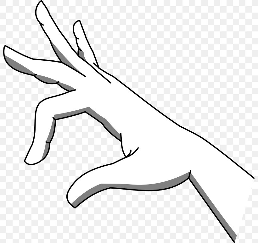 Hand Pinch Clip Art, PNG, 800x773px, Hand, Area, Arm, Artwork, Black Download Free