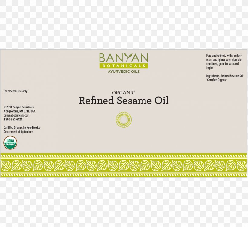 Organic Food Sesame Oil Organic Certification Coconut Oil, PNG, 1090x1000px, Organic Food, Ayurveda, Banyan Botanicals Herbs, Bottle, Brand Download Free