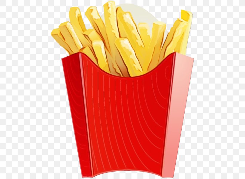 French Fries, PNG, 493x600px, Watercolor, Dish, Fast Food, Food, French Fries Download Free