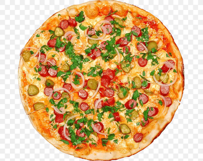 Pizza Italian Cuisine Prosciutto Take-out, PNG, 673x650px, Pizza, American Food, California Style Pizza, Canadian Pizza Unlimited, Cheese Download Free