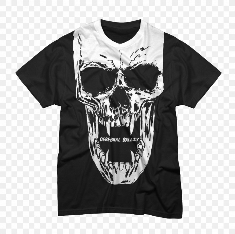 T-shirt Skull A Farewell To Kings Clothing, PNG, 1600x1600px, Tshirt, Black, Bone, Brand, Cerebral Ballzy Download Free