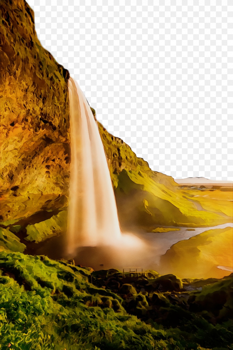 Waterfall, PNG, 962x1440px, Watercolor, Computer, M, Paint, Rock Download Free