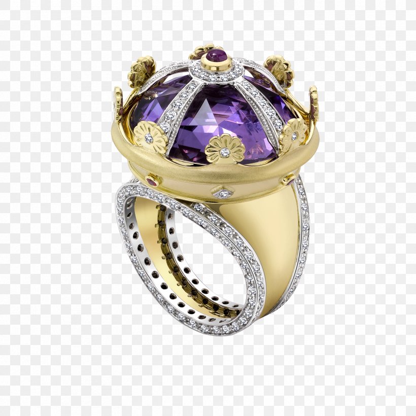 Earring Jewellery Gemstone Amethyst, PNG, 1772x1772px, Ring, Amethyst, Bijou, Birthstone, Crown Download Free