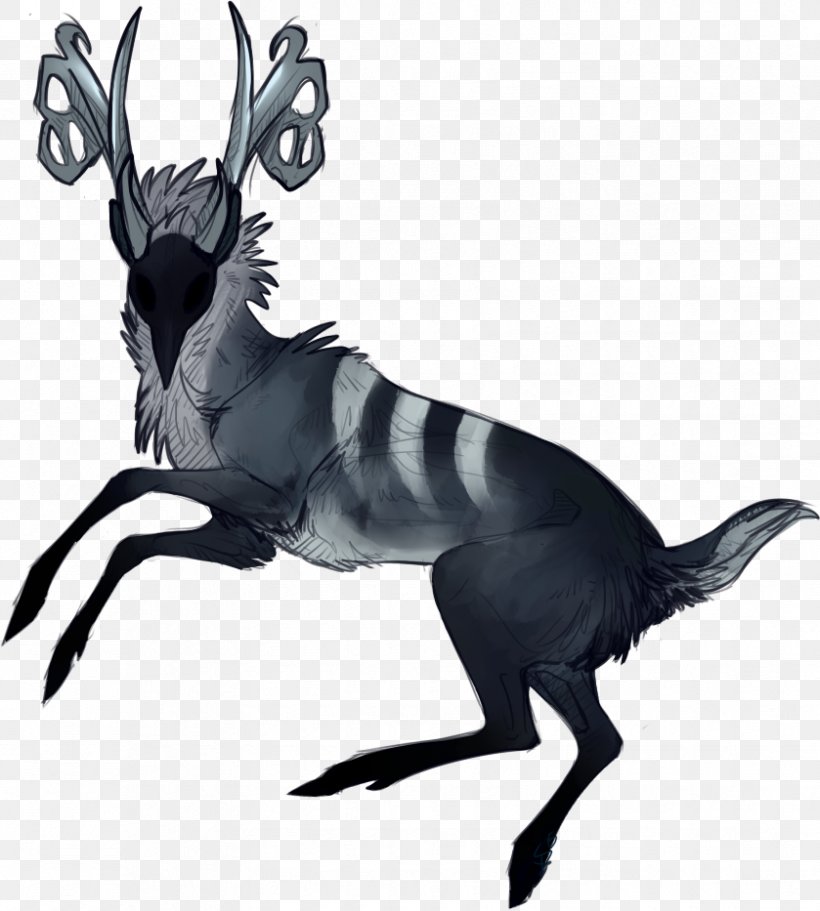 Reindeer Antelope Horse Dog, PNG, 839x933px, Reindeer, Antelope, Antler, Black And White, Canidae Download Free