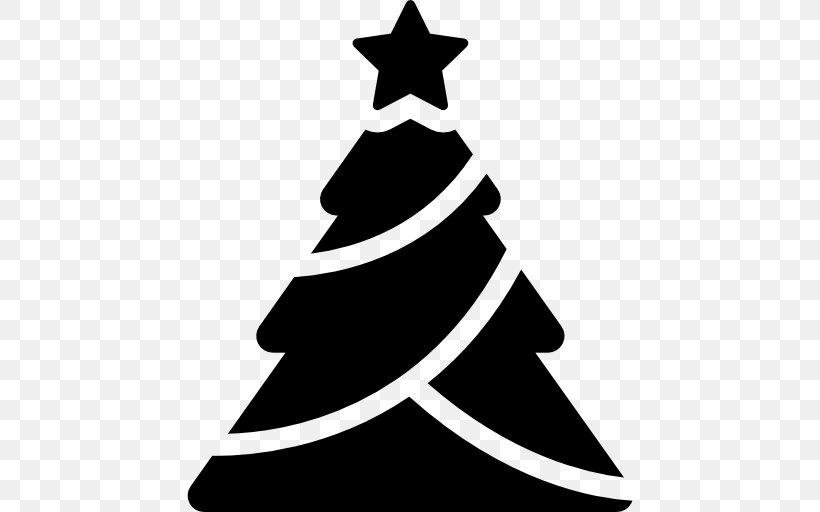Christmas Tree, PNG, 512x512px, Christmas Tree, Black And White, Christmas, Christmas Decoration, Christmas Ornament Download Free