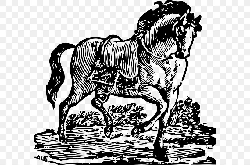 Horse Woodcut Clip Art, PNG, 600x541px, Horse, Art, Big Cats, Black And White, Bronco Download Free