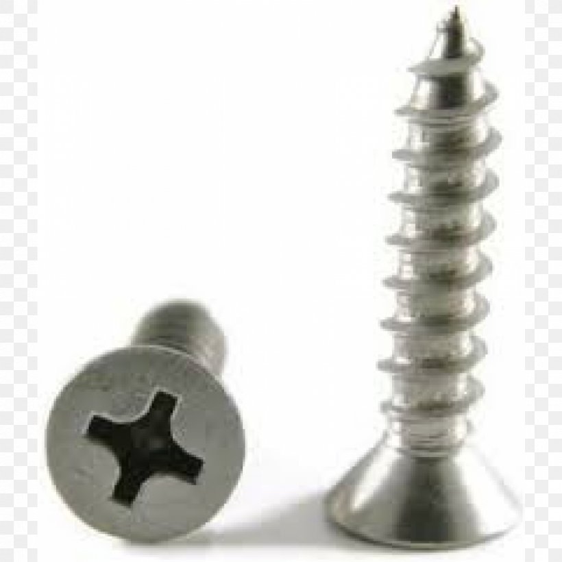 Self-tapping Screw Fastener Sheet Metal Stainless Steel, PNG, 1200x1200px, Selftapping Screw, Bolt, Countersink, Fastener, Hardware Download Free