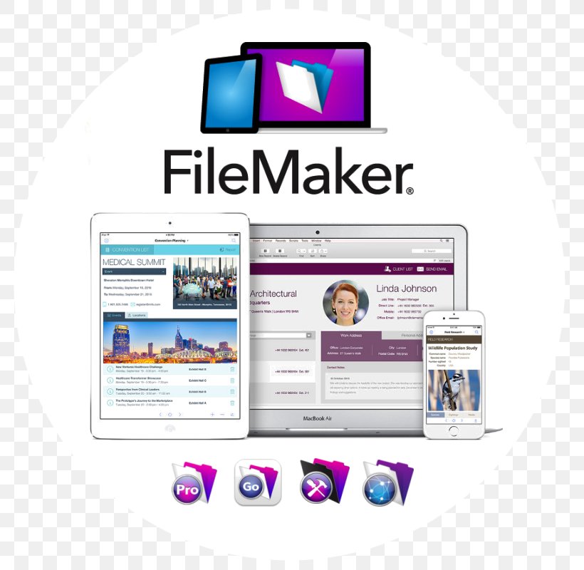 FileMaker Pro 15 Advanced MacOS Apple License, PNG, 800x800px, Filemaker, Apple, Brand, Computer Servers, Computer Software Download Free
