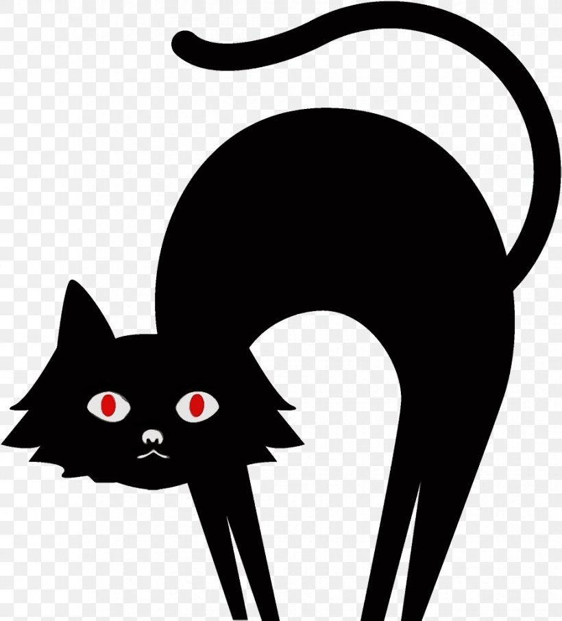 Black Cat Cat Small To Medium-sized Cats Whiskers Tail, PNG, 928x1026px, Watercolor, Black Cat, Blackandwhite, Cat, Paint Download Free