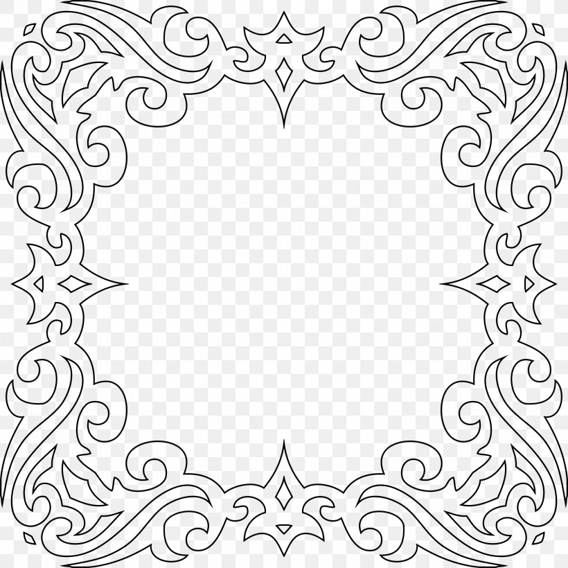 Borders And Frames Art Clip Art, PNG, 2368x2368px, Borders And Frames, Arabesque, Area, Art, Black Download Free