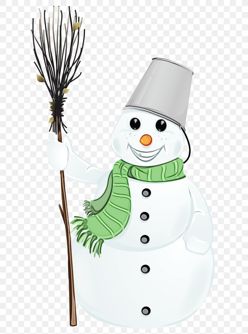 Snowman, PNG, 666x1103px, Watercolor, Cartoon, Paint, Plant, Snowman Download Free
