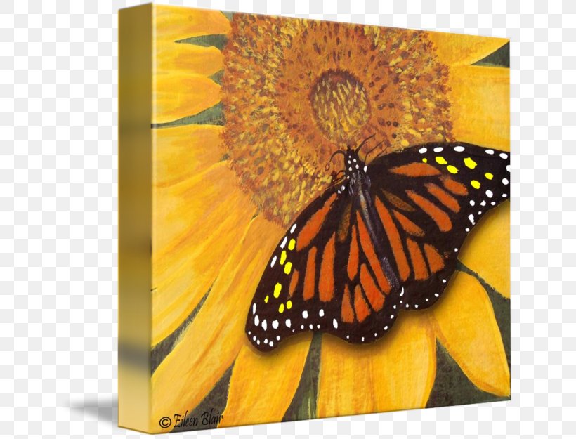 Monarch Butterfly Insect Painting Gallery Wrap, PNG, 650x625px, Butterfly, Acrylic Paint, Art, Arthropod, Brush Footed Butterfly Download Free