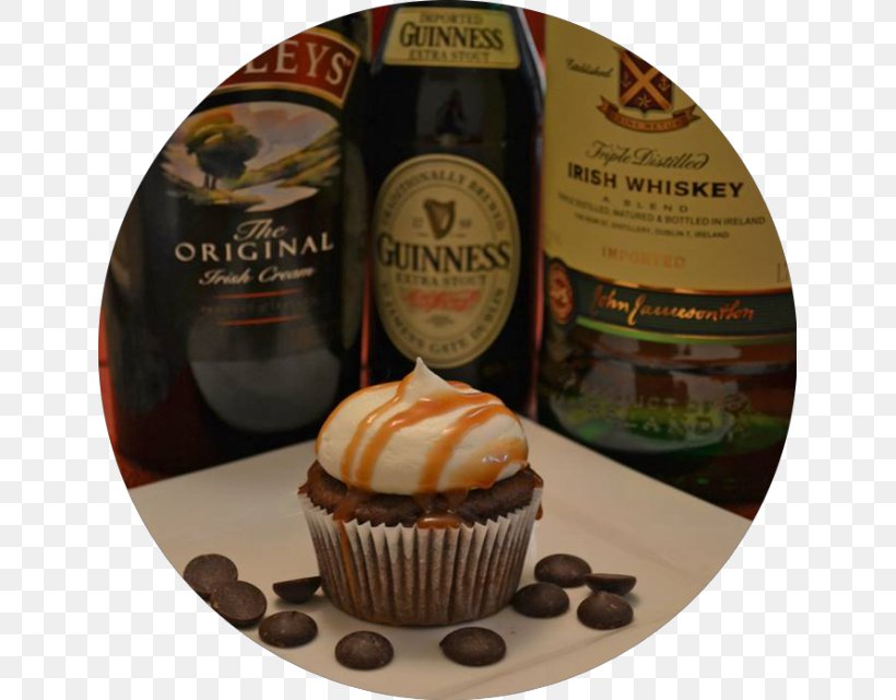 Irish Cream Irish Car Bomb Whiskey Praline Cupcake, PNG, 639x640px, Irish Cream, Car Bomb, Confectionery, Cream, Cupcake Download Free