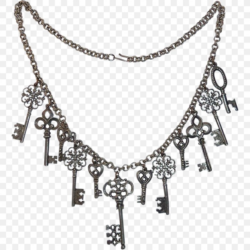 Necklace Skeleton Key Clip Art, PNG, 845x845px, Necklace, Body Jewelry, Chain, Fashion Accessory, Free Content Download Free