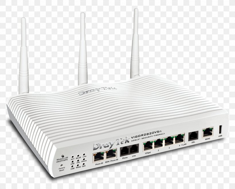 Router Draytek Vigor 2830n G.992.5, PNG, 2582x2079px, Router, Asymmetric Digital Subscriber Line, Computer Network, Draytek, Draytek Vigor 2830 Download Free