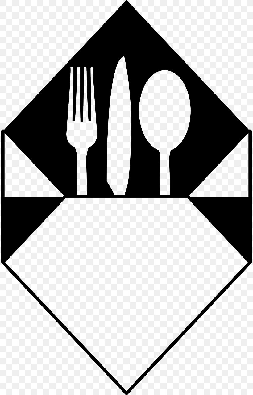 Cutlery Cloth Napkins Household Silver Knife Clip Art, PNG, 812x1280px, Cutlery, Area, Artwork, Black, Black And White Download Free