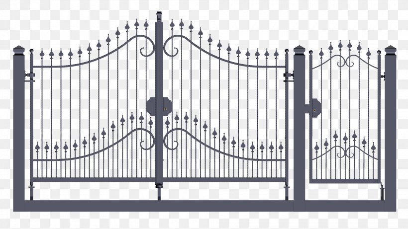 Gate FAAC Door Wrought Iron Inferriata, PNG, 1920x1080px, Gate, Automation, Balcony, Black And White, Came Download Free