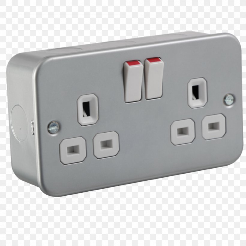 AC Power Plugs And Sockets Electricity Electrical Switches Home Appliance Metal, PNG, 1000x1000px, Ac Power Plugs And Sockets, Ac Power Plugs And Socket Outlets, Ampere, Computer Component, Electrical Cable Download Free