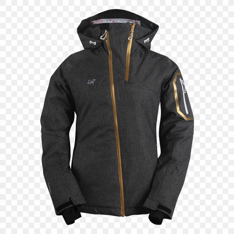 Jacket Ski Suit Sweden Outdoor-Bekleidung Sleeve, PNG, 1000x1000px, Jacket, Black, Coat, Daunenjacke, Hood Download Free