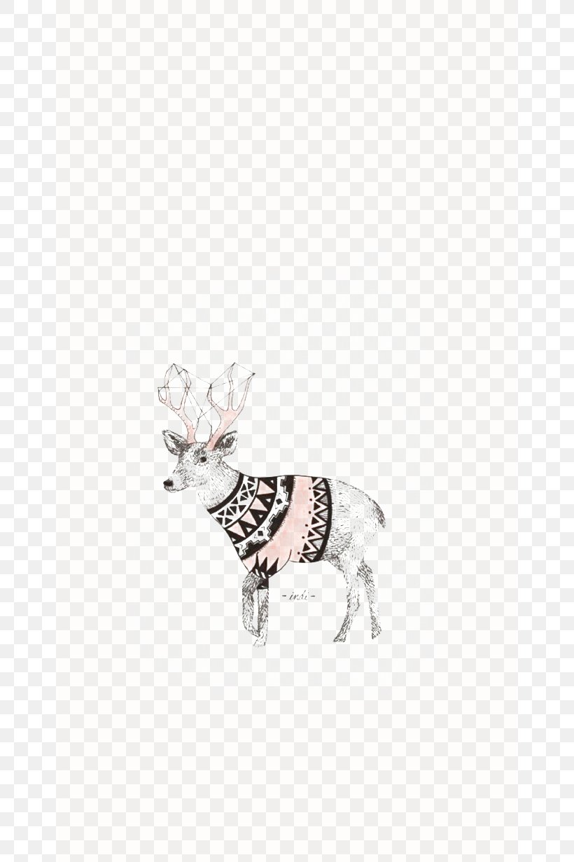 Reindeer Cartoon Illustration, PNG, 658x1231px, Reindeer, Black And White, Cartoon, Deer, Visual Arts Download Free