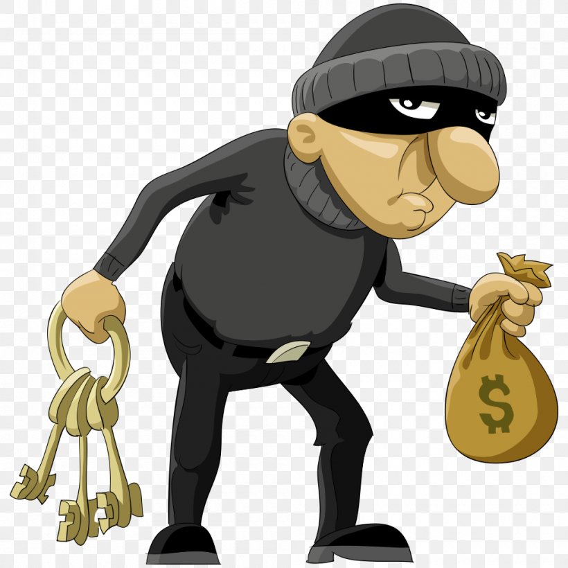 Robbery Cartoon Theft Illustration, PNG, 1000x1000px, Robbery, Animation, Banditry, Bank Robbery, Burglary Download Free