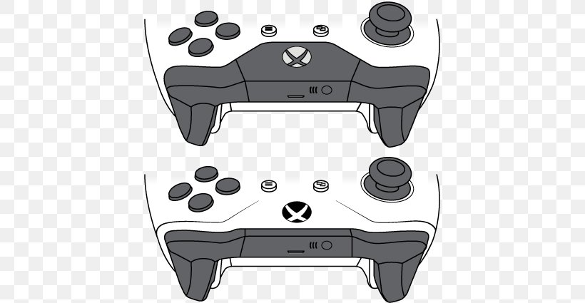 Xbox One Controller Xbox 360 Controller Game Controllers, PNG, 755x425px, Xbox One Controller, All Xbox Accessory, Black, Black And White, Computer Download Free