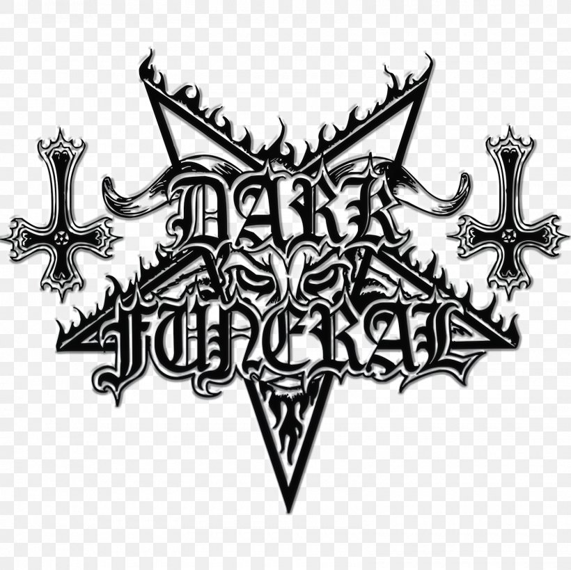 T-shirt Dark Funeral Logo Black Metal Where Shadows Forever Reign, PNG, 1600x1600px, Tshirt, Angelus Exuro Pro Eternus, Art, Black And White, Black Metal Download Free