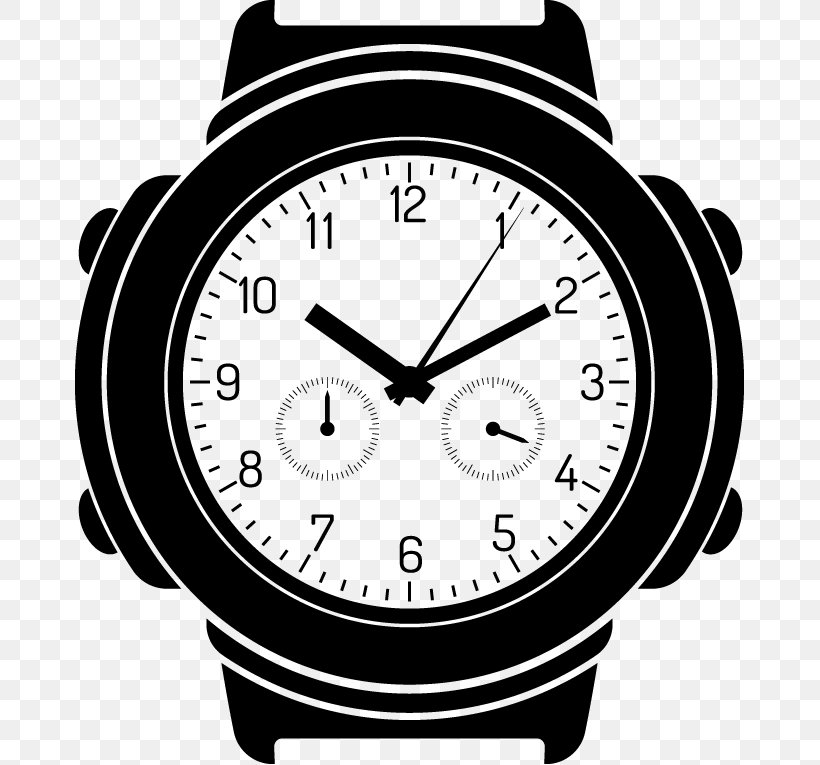 Seiko Swatch Clock, PNG, 669x765px, Seiko, Automatic Quartz, Black And White, Brand, Chronograph Download Free