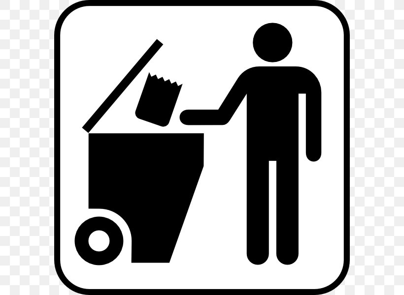 Waste Container Recycling Waste Management Clip Art, PNG, 600x600px, Waste, Area, Bin Bag, Black And White, Brand Download Free