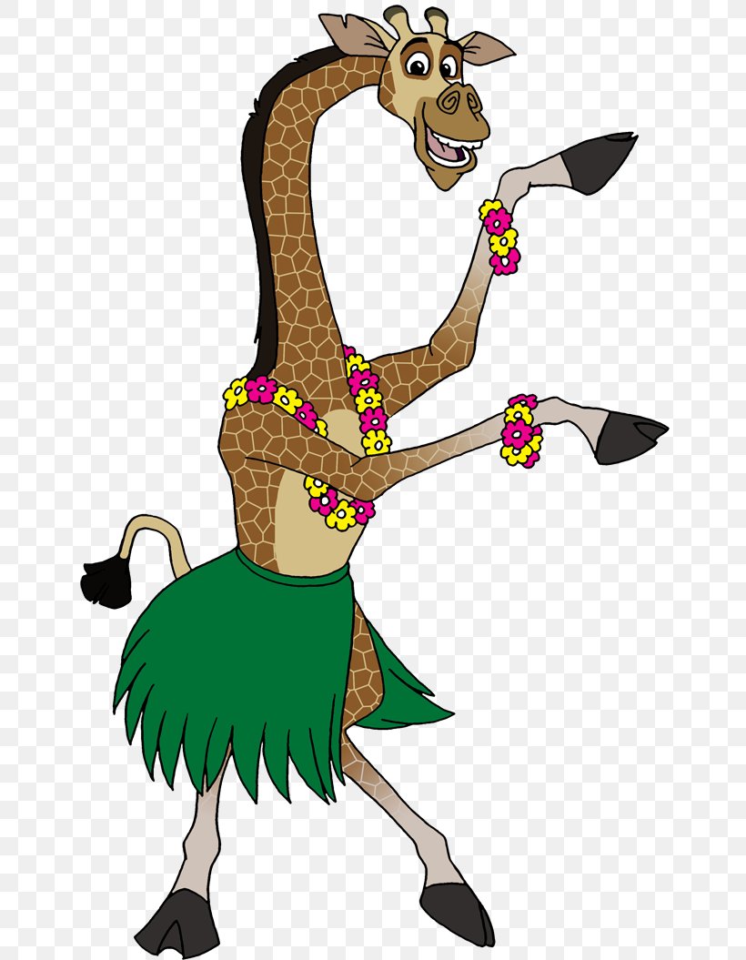 Melman Giraffe Hula Dance Clip Art, PNG, 675x1055px, Melman, Art, Cartoon, Comics, Costume Design Download Free